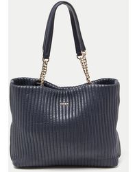 DKNY - Quilted Leather Chain Tote - Lyst