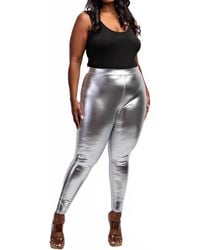 The Curve - Plus Size Faux Leather High Rise Leggings - Lyst