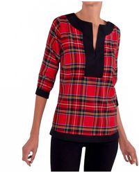 Gretchen Scott - Split Neck Tunic Top - Lyst