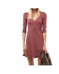 Express - V-Neck Ruffle Hem Fit & Flare Dress - Lyst