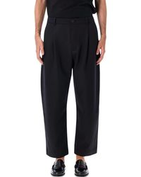 Studio Nicholson - Pleated Wide-Leg Trousers - Lyst