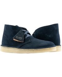 Clarks - Desert Coal 261-69997 Navy Suede Lace Up Ankle Chukka Boots Clk32 - Lyst
