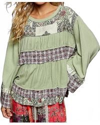 Pol - Relaxed Fit Print Plaid Full Sleeve Top - Lyst