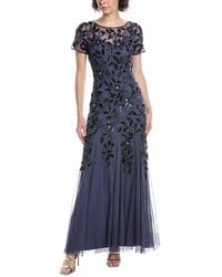 Adrianna Papell - Bead & Sequin Maxi Dress - Lyst