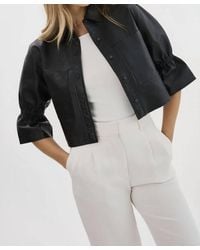 Lamarque - Carolina Leather Ruffle Sleeve Jacket - Lyst
