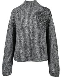 Liu Jo - High Neck Chunky Knit Sweater - Lyst