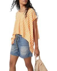 Free People - Striped 100% Cotton Pullover Top - Lyst