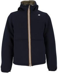 K-Way - Quilted Hooded Puffer Coat - Lyst