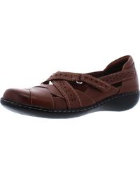 Clarks - Ashland Spin Q Leather Comfort Insole Flats - Lyst