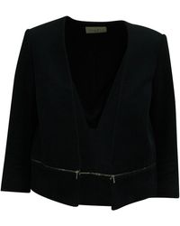 Sandro - Elbow-Length Sleeves Zipper-Trim Jacket - Lyst