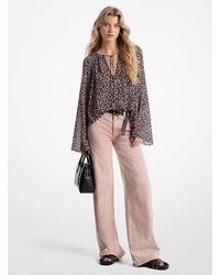 Michael Kors - Garment-Dyed Wide Leg Jean - Lyst