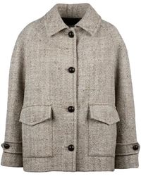 Circolo 1901 - Virgin Wool-Blend Short Coat - Lyst