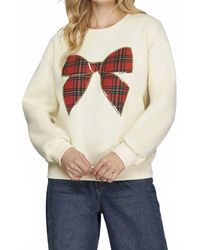 She + Sky - Bow Crewneck Sweater - Lyst