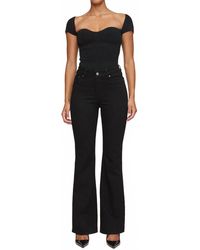 DL1961 - Claira Straight Boot Contoured Instasculpt Mid Rise Jeans - Lyst