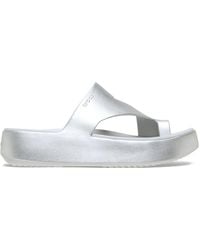 Crocs™ - Getaway Metallic Platform Toe Loop - Lyst
