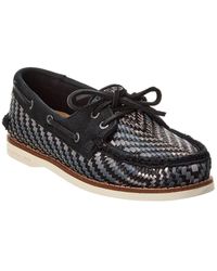 Sperry Top-Sider - A/o 2-eye Woven Leather Boat Shoe - Lyst