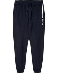 BOSS - Boss Lined Logo Cuff Drawstrings Sweatpants Admiral - Lyst