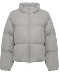 Panicale - High-Neck Wool-Blend Quilted Down Jacket - Lyst