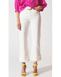 Q2 - Straight Leg Cropped Hem Jeans - Lyst