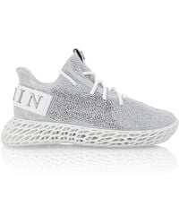 Philipp Plein - Runner Sneakers $Keleton Suede With Strass - Lyst