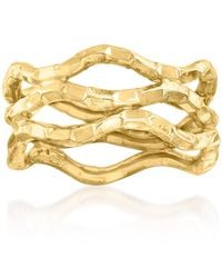 Ross-Simons - 14Kt Wavy Openwork Ring - Lyst