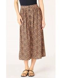 Dex - Leopard Button Front Skirt - Lyst
