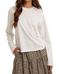 Wishlist - Basic Long Sleeve Raw Edge Tee - Lyst