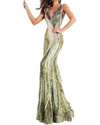 Jovani - Long Fitted Sequin Mermaid Prom Dress - Lyst
