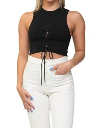 The Range - Sleeveless Lace-front Top - Lyst
