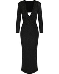 Versace - Plunge Neck Sequin Maxi Dress - Lyst