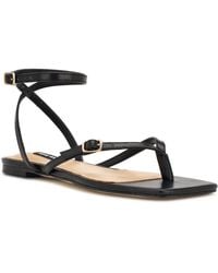 Nine West - Nelson3 Square Toe Ankle Strap Gladiator Sandals - Lyst