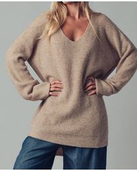 Urban Daizy - Oversized Knit V Neck Sweater - Lyst