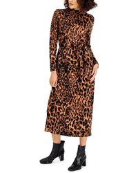 INC - Knit Animal Print Midi Dress - Lyst