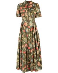 Fay - Knee Length Floral Belted Day Dress - Lyst