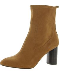 NYDJ - Tonesu Boots Saddle Suede Block Heel Ankle Bootie Zpo3475 - Lyst