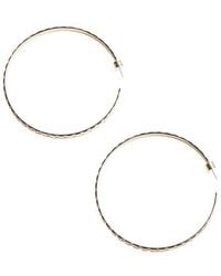 Eklexic - Rectangle Step Pattern Hoops - Lyst