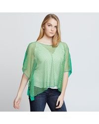 TRUEDAMES - Solid Mesh Crop Top - Lyst