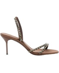 Paris Texas - Stiletto Heel Sandals With Crystal Embellishments - Lyst