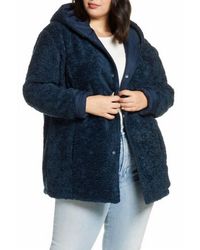 Halogen® - Reversible Coat Jacket Faux Fur Quilted - Lyst
