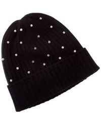 Sofiacashmere - 2X2 Rib Pearl Cashmere Hat - Lyst