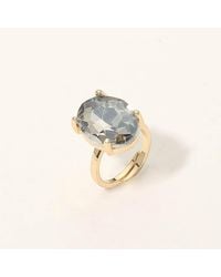 Fashnzfab - Bold Oval Stone Cluster Accent Adjustable Ring - Lyst