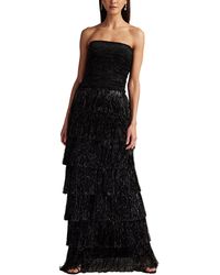 Tadashi Shoji - Shania Sequin Velvet Fringe Gown - Lyst