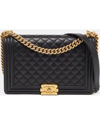 Chanel - Quilted Leather New Medium Boy Shoulder Bag - Lyst