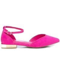 Xti - Suede Pointy Toe Ballet Flats By _ - Lyst