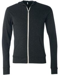 Bella Canvas - Triblend Lightweight Full-Zip Hooded Long Sleeve Tee - Lyst