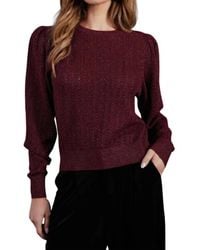 Bishop + Young - Puff Sleeve Metallic Sweater - Lyst