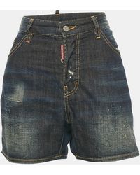 DSquared² - Distressed Denim Shorts L Waist - Lyst