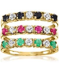 Ross-Simons - Multi-Gemstone Jewelry Set: 3 Rings - Lyst