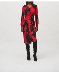 Joseph Ribkoff - Abstract Print Faux Wrap Sheath Dress - Lyst