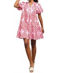 Skies Are Blue - Nova Embroidered Mini Dress - Lyst
